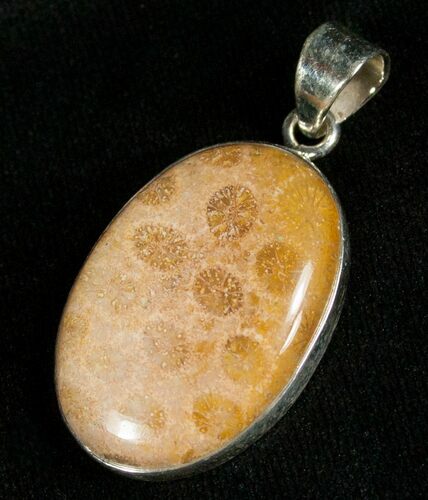Fossil Coral Pendant - Sterling Silver #5580